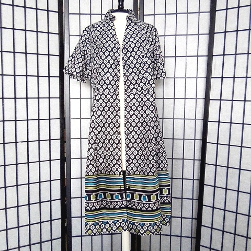 Charter Club shirt dress. Size 12. 100% cotton. Lined.